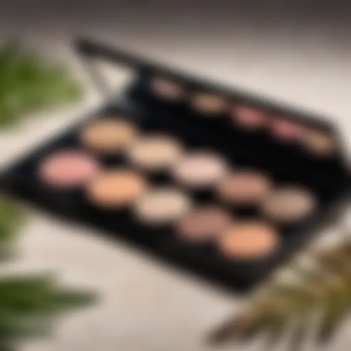 A makeup palette featuring shades inspired by nature