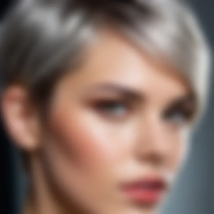 Maintenance essentials for platinum highlighted short hair