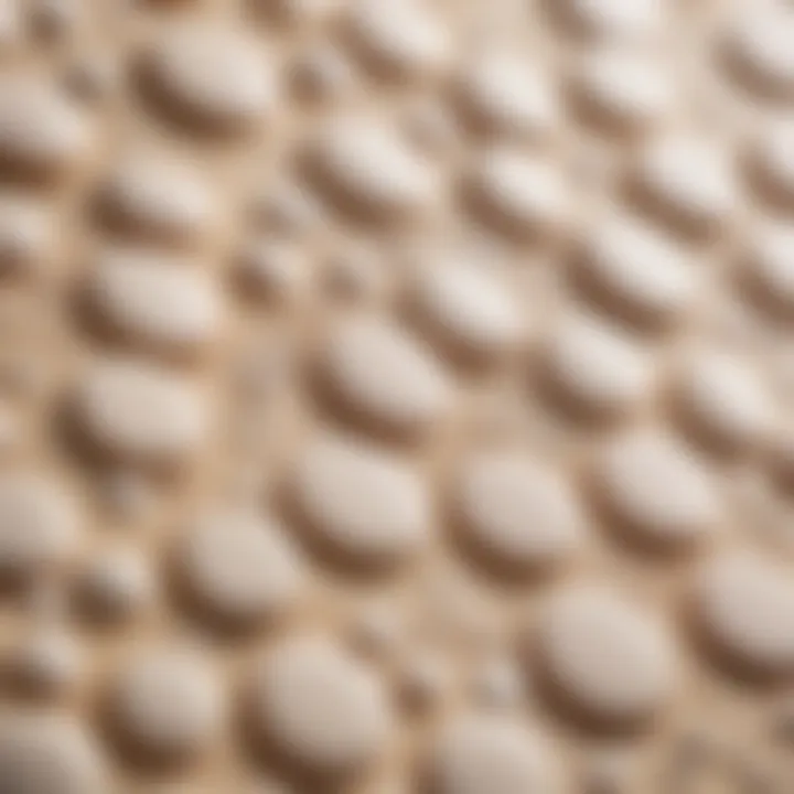 Close-up of porcelain foundation texture