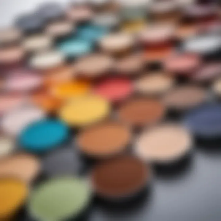 A close-up view of color swatches demonstrating tonal variations.