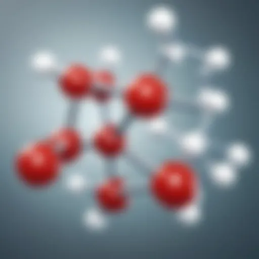 Illustration of a retinoic acid molecule showcasing its structure