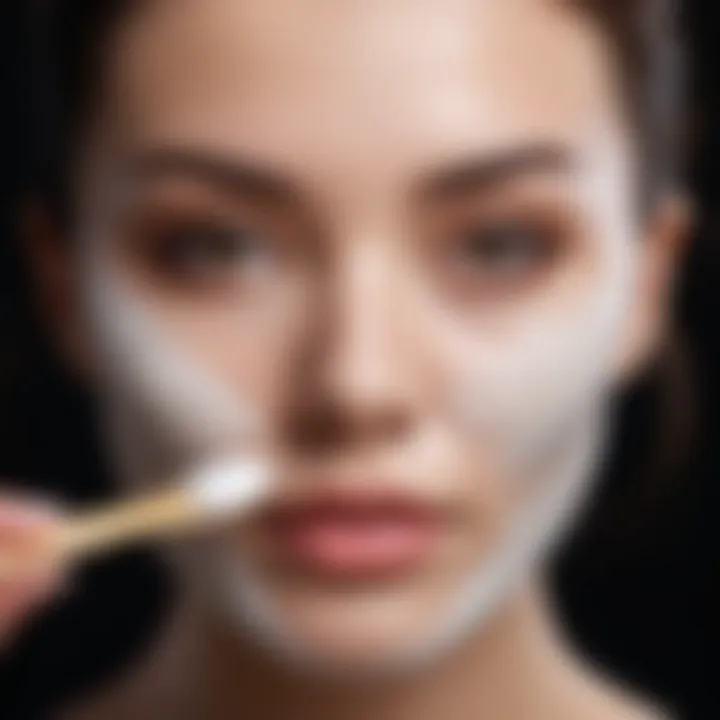 Smooth application of rice mask on the skin