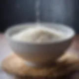 Freshly extracted rice water in a bowl