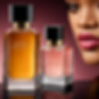 A close-up of fragrance notes used in Rihanna's perfumes