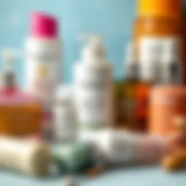 Essential Skincare Products for Morning Care Close-up of various skincare products arranged aesthetically.