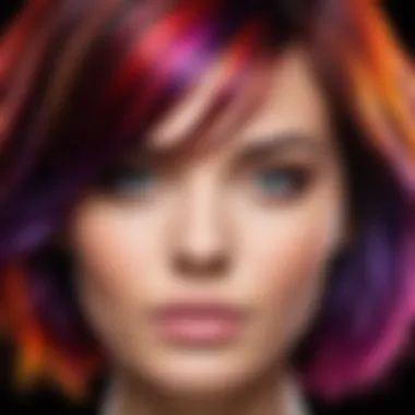 Colorful hair dye application technique