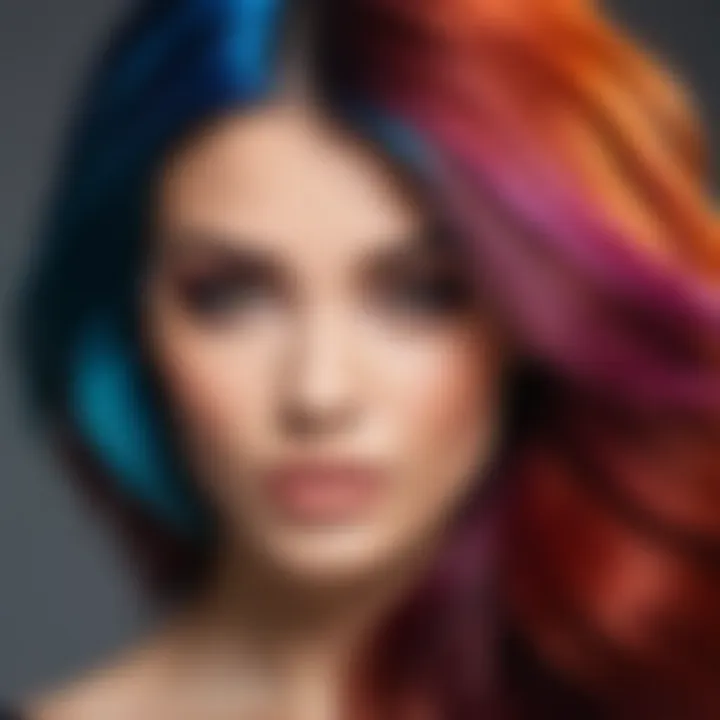 Vibrant hair colors showcasing various shades