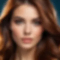 Close-up of vibrant hair showcasing texture and shine