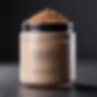 Close-up of hair volume powder jar