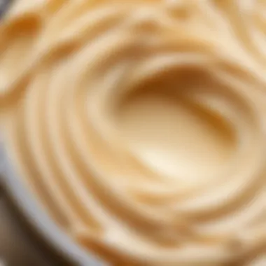 Close-up of hair cream texture