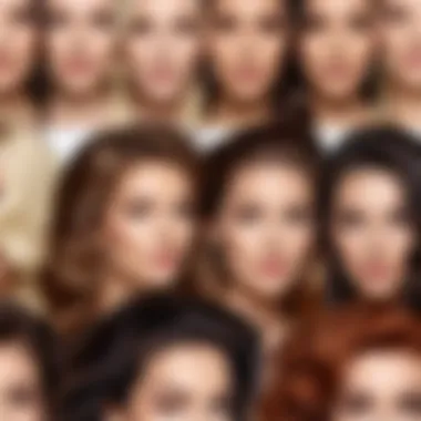 Different Hair Types with Cream Application Various hair types with cream application