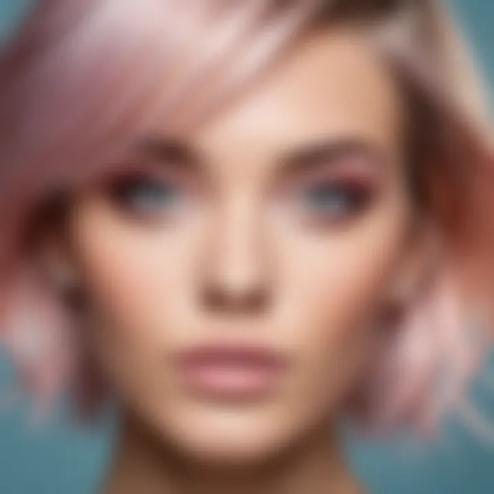 Subtle pastel shades on hair tips for a chic look