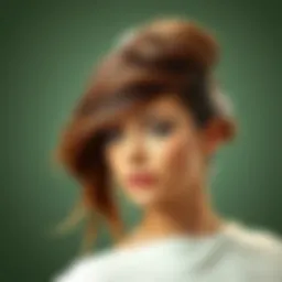 Sleek hairstyle showcasing the back-combing technique