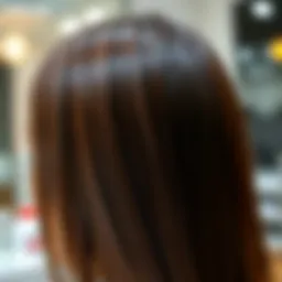 Luxurious hair transformation after keratin treatment