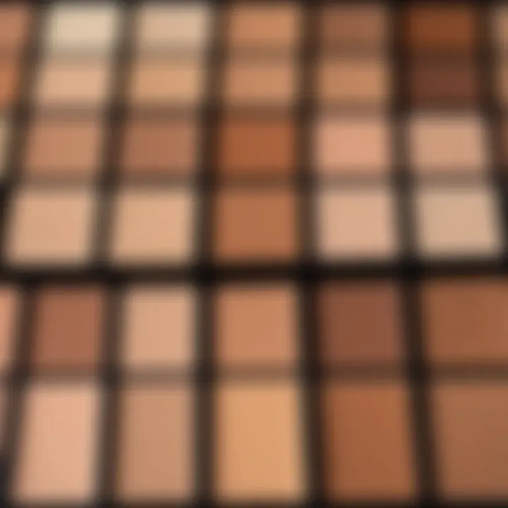 Close-up of foundation swatches on diverse skin tones.