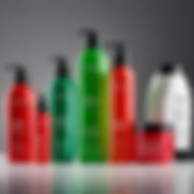 Selection of hair care products suitable for colored hair
