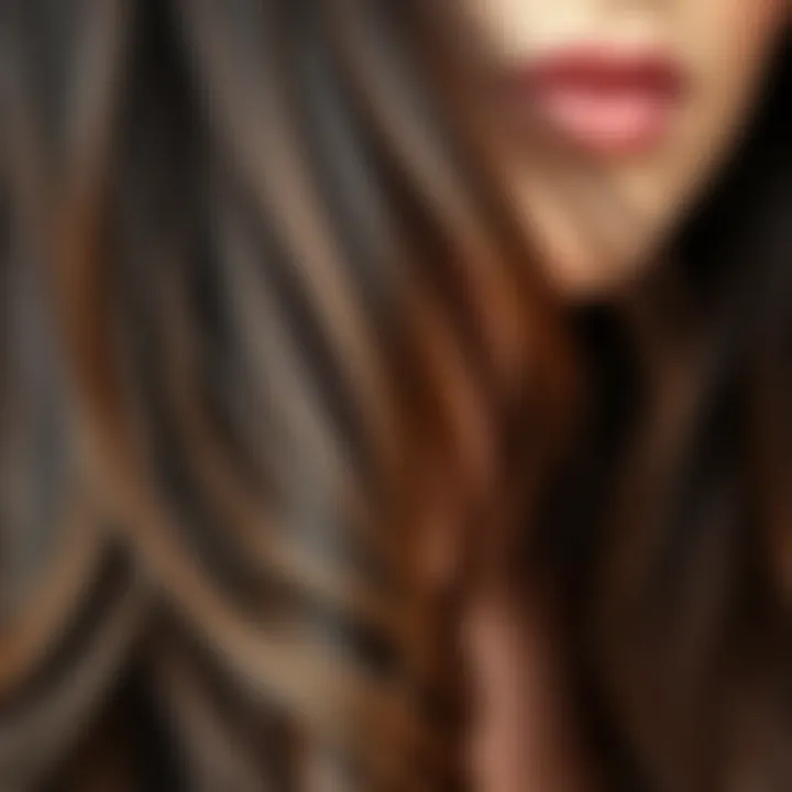 Close-up of healthy, shiny hair enhanced by Argan oil