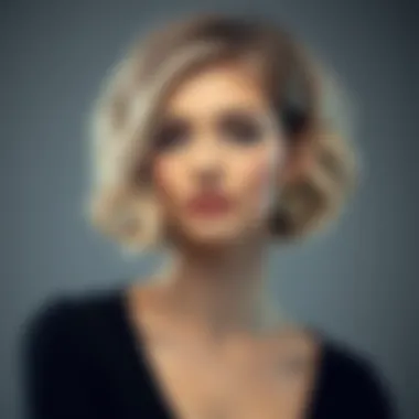 Textured Bob Haircut Textured bob haircut with soft waves