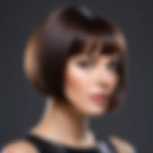 Stylish short bob haircut showcasing elegance