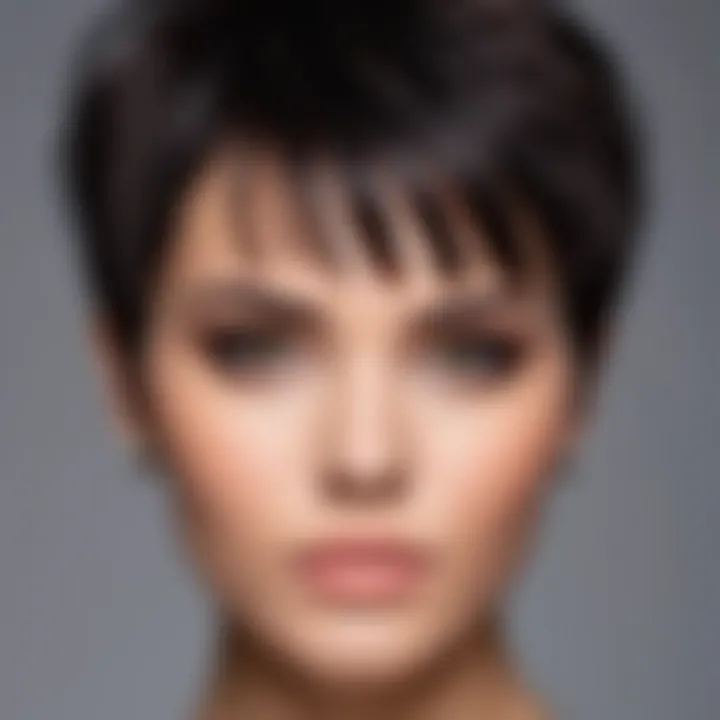 Trendy short V-cut hairstyle with an edgy finish