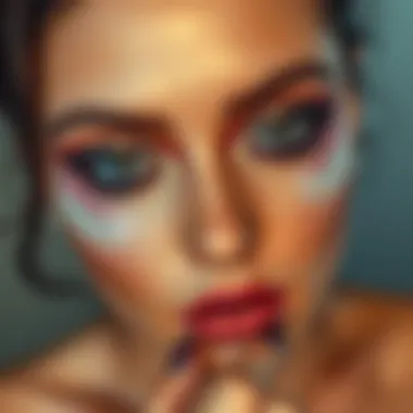 Diverse Styles of Glitter Eyeshadow Makeup Diverse styles of eye makeup featuring glitter eyeshadow