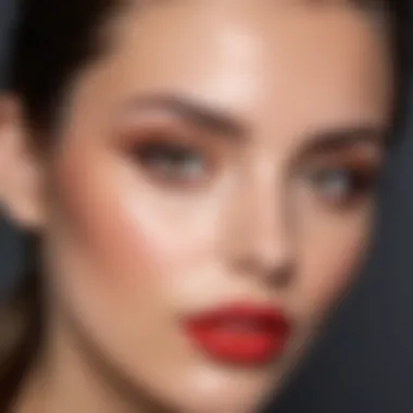 Close-up of a casual yet polished makeup application