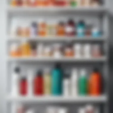 A selection of various acne treatment products on a shelf