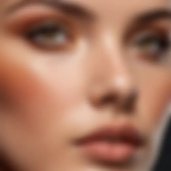 A close-up of skin tones showcasing warm undertones.