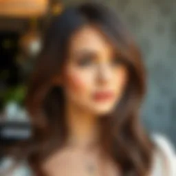 A stunning example of cold ash brown hair color styled elegantly