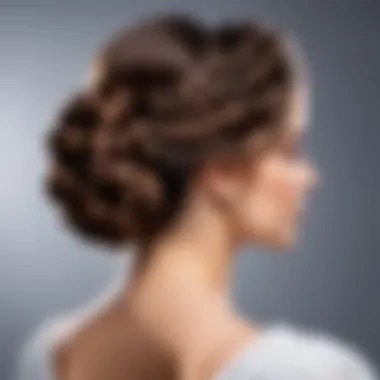 An elegant updo hairstyle with intricate braiding