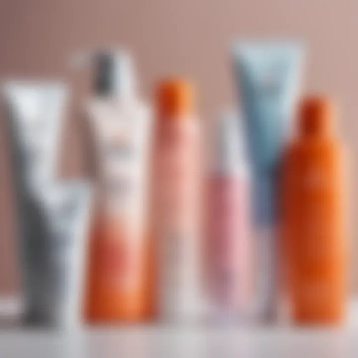 Various hair removal products arranged aesthetically