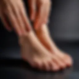 Swollen feet elevation technique