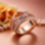 Elegant display of rose gold jewelry against a soft background