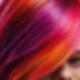 Vibrant front hair dyeing technique showcasing bright colors