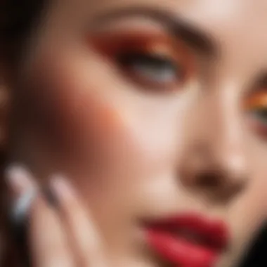 Close-up of a stylist applying highlighting color with precision