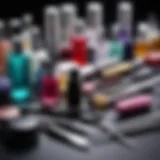 A collection of premium manicure tools neatly arranged.