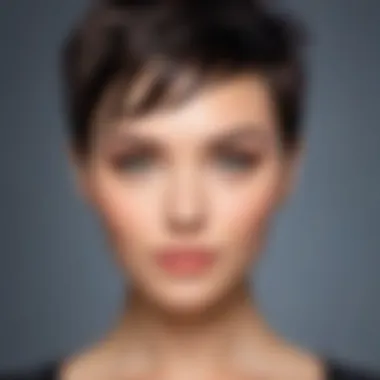 Stylish pixie cut highlighting facial features