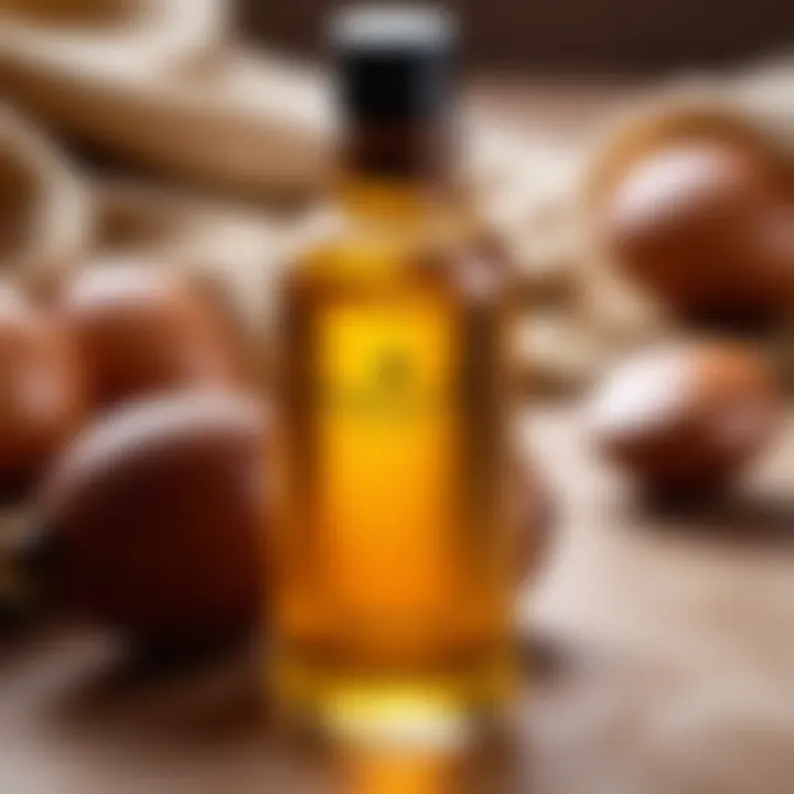 Natural ingredients highlighting the essence of argan oil shampoo