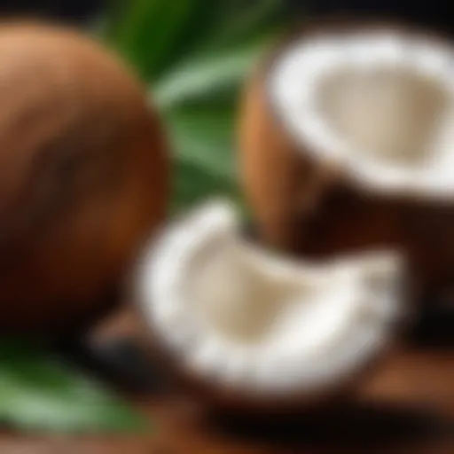 Nutritional profile of coconut showcasing its health benefits