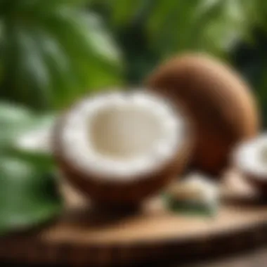 Organic coconut products used in holistic beauty routines