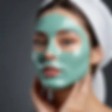 Luxurious facial mask application