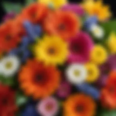 Vibrant Floral Bouquet A vibrant bouquet of fresh flowers showcasing various colors and species.