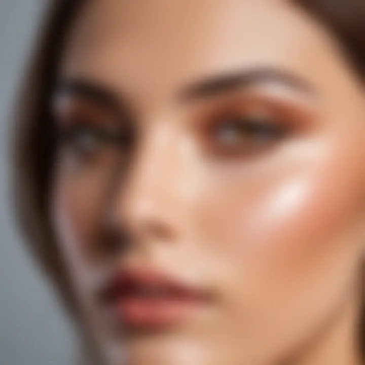 Makeup application showcasing suitable shades for almond skin