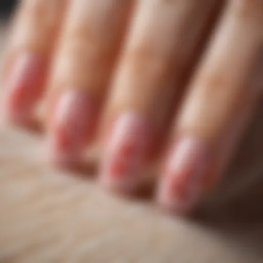 Close-up of healthy nails showcasing natural growth patterns