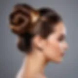 Elegant bun hairstyle for a formal event