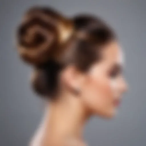 Elegant bun hairstyle for a formal event