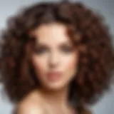 Elegant transformation of straight hair into voluminous curls.