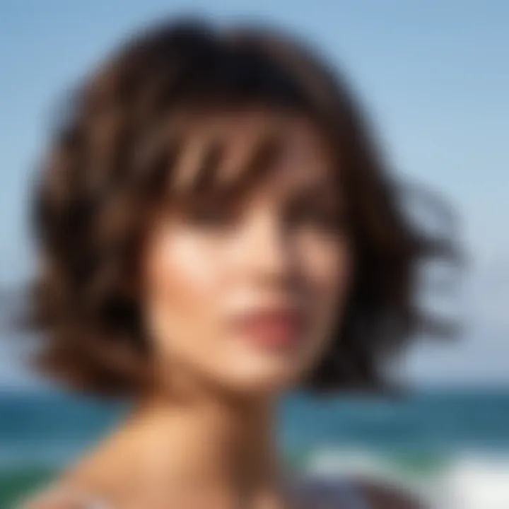 A stylish bob cut accentuated with beach waves