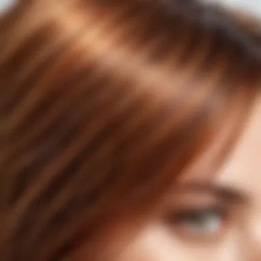 Close-up of healthy hair with a shine, highlighting the results of hair vinegar use