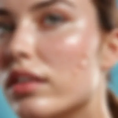 Hydration and Acne Connection Illustration depicting the relationship between hydration and acne